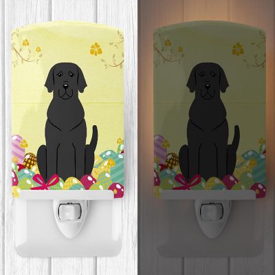 Caroline's Treasures Easter, Easter Eggs Black Labrador Ceramic Night Light, 4 x 6, Dogs Image 1