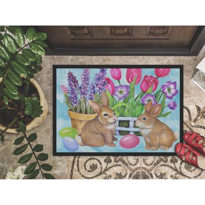 Caroline's Treasures Easter, New Beginnings Easter Rabbit Indoor or Outdoor Mat 24x36, 36 x 24, Farm Animals Image 2