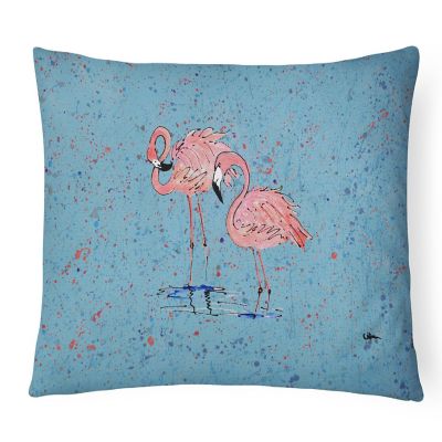 Caroline's Treasures Flamingo Canvas Fabric Decorative Pillow, 12 x 16, Birds Image 1