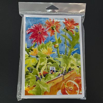 Caroline's Treasures Flower - Gerber Daisies Greeting Cards and Envelopes Pack of 8, 7 x 5, Flowers Image 2