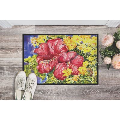 Caroline's Treasures Flower - Hibiscus Indoor or Outdoor Mat 24x36, 36 x 24, Flowers Image 1