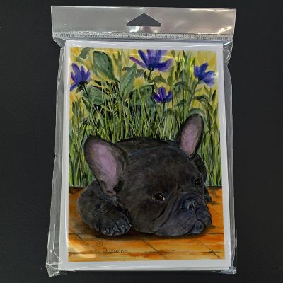 Caroline's Treasures French Bulldog Greeting Cards and Envelopes Pack of 8, 7 x 5, Dogs Image 2