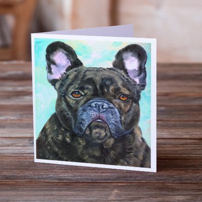 Caroline's Treasures French Bulldog Lookin at You Greeting Cards and Envelopes Pack of 8, 7 x 5, Dogs Image 1