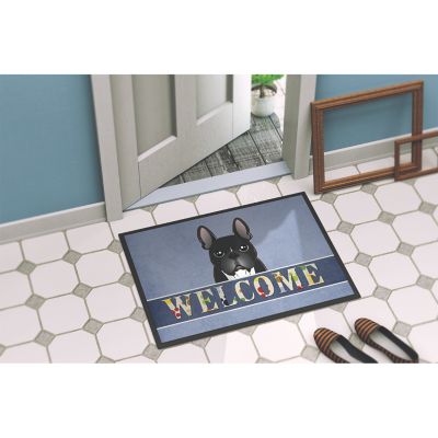 Caroline's Treasures French Bulldog Welcome Indoor or Outdoor Mat 24x36, 36 x 24, Dogs Image 3