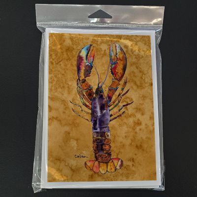 Caroline's Treasures Fresh Lobster Greeting Cards and Envelopes Pack of 8, 7 x 5, Fish Image 2