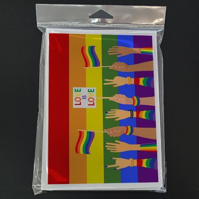 Caroline's Treasures Gay Pride Parade Greeting Cards and Envelopes Pack of 8, 7 x 5, Pride Image 2