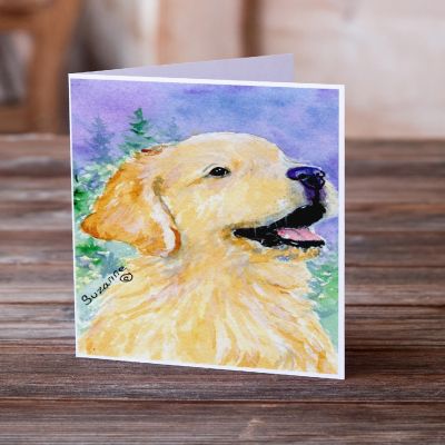 Caroline's Treasures Golden Retriever Greeting Cards and Envelopes Pack of 8, 7 x 5, Dogs Image 1