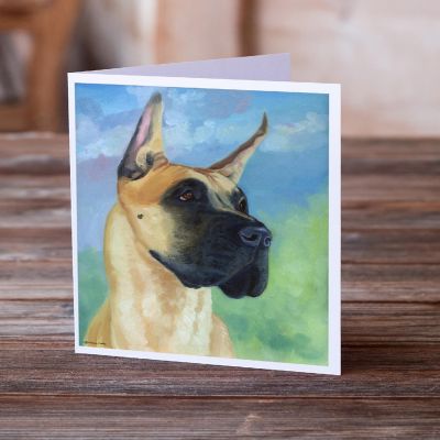 Caroline's Treasures Great Dane Apollo the Great Greeting Cards and Envelopes Pack of 8, 7 x 5, Dogs Image 1