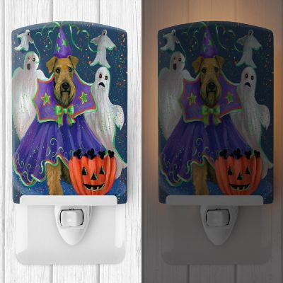 Caroline's Treasures Halloween, Airedale Boo Hoo Halloween Ceramic Night Light, 4 x 6, Dogs Image 1