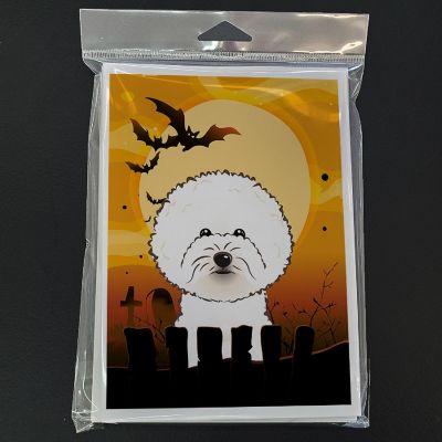 Caroline's Treasures Halloween, Halloween Bichon Frise Greeting Cards and Envelopes Pack of 8, 7 x 5, Dogs Image 2