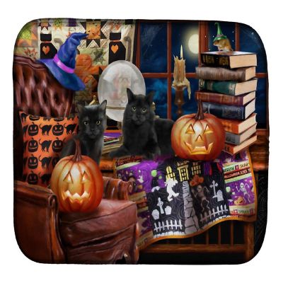 Caroline's Treasures Halloween, Halloween Black Cats Our Favorite Time Dish Drying Mat, 14 x 21, Cats Image 1