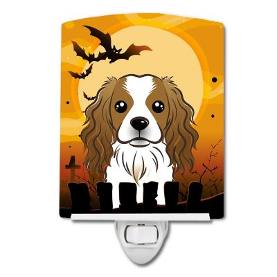 Caroline's Treasures Halloween, Halloween Cavalier Spaniel Ceramic Night Light, 4 x 6, Dogs Image 1