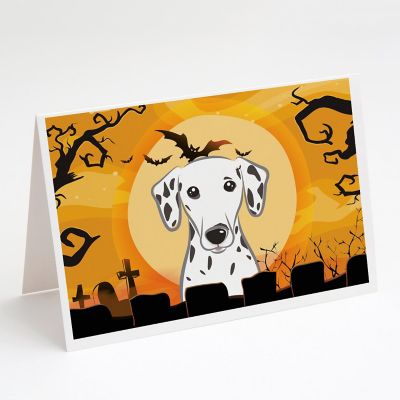 Caroline's Treasures Halloween, Halloween Dalmatian Greeting Cards and Envelopes Pack of 8, 7 x 5, Dogs Image 1