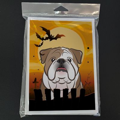 Caroline's Treasures Halloween, Halloween English Bulldog  Greeting Cards and Envelopes Pack of 8, 7 x 5, Dogs Image 2