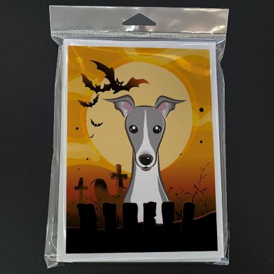 Caroline's Treasures Halloween, Halloween Italian Greyhound Greeting Cards and Envelopes Pack of 8, 7 x 5, Dogs Image 2