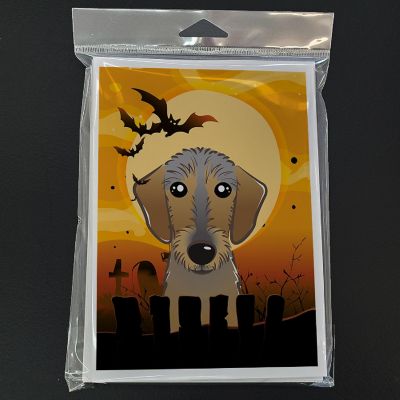 Caroline's Treasures Halloween, Halloween Wirehaired Dachshund Greeting Cards and Envelopes Pack of 8, 7 x 5, Dogs Image 2