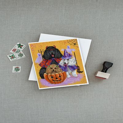 Caroline's Treasures Halloween, Poodle Halloween Greeting Cards and Envelopes Pack of 8, 7 x 5, Dogs Image 2