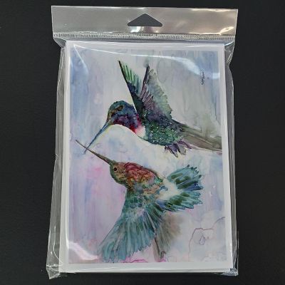 Caroline's Treasures Hummingbird Combat Greeting Cards and Envelopes Pack of 8, 7 x 5, Birds Image 2