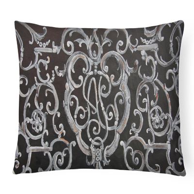 Caroline's Treasures Ironwork Fence Canvas Fabric Decorative Pillow, 12 x 16, New Orleans Image 1