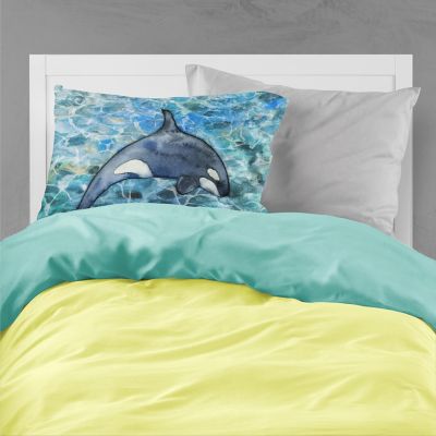 Caroline's Treasures Killer Whale Orca #2 Fabric Standard Pillowcase, 30 x 20.5, Fish Image 1