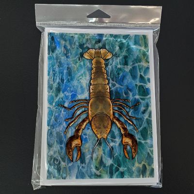 Caroline's Treasures Lobster Greeting Cards and Envelopes Pack of 8, 7 x 5, Fish Image 2