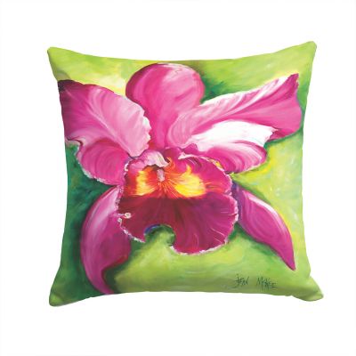 Caroline's Treasures Orchid Fabric Decorative Pillow, 18 x 18, Flowers Image 1