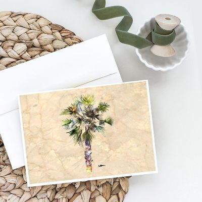 Caroline's Treasures Palm Tree #2 Greeting Cards and Envelopes Pack of 8, 7 x 5, Flowers Image 1