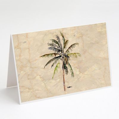 Caroline's Treasures Palm Tree #3 Greeting Cards and Envelopes Pack of 8, 7 x 5, Flowers Image 1
