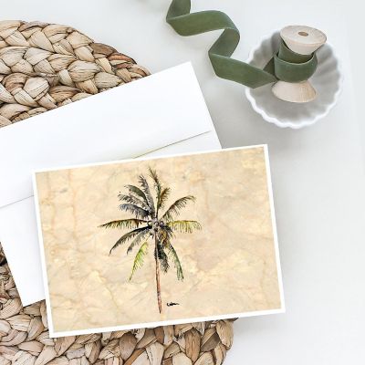 Caroline's Treasures Palm Tree #3 Greeting Cards and Envelopes Pack of 8, 7 x 5, Flowers Image 1
