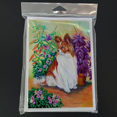 Caroline's Treasures Papillon  Greeting Cards and Envelopes Pack of 8, 7 x 5, Dogs Image 2