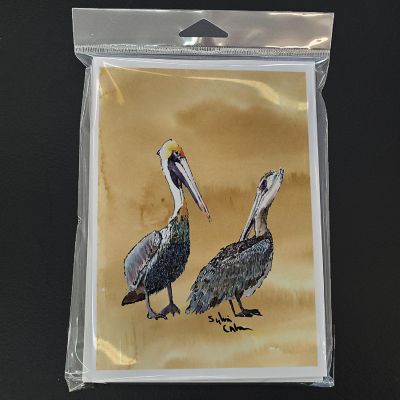Caroline's Treasures Pelican Sandy Beach Greeting Cards and Envelopes Pack of 8, 7 x 5, Birds Image 2