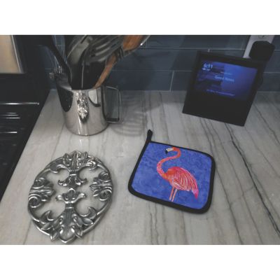 Caroline's Treasures Pink Flamingo Pair of Pot Holders, 7.5 x 7.5, Birds Image 2