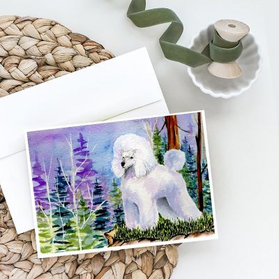 Caroline's Treasures Poodle Greeting Cards and Envelopes Pack of 8, 7 x 5, Dogs Image 1