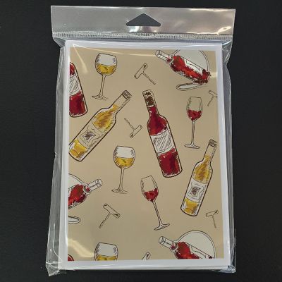 Caroline's Treasures Red and White Wine Greeting Cards and Envelopes Pack of 8, 7 x 5, Image 2