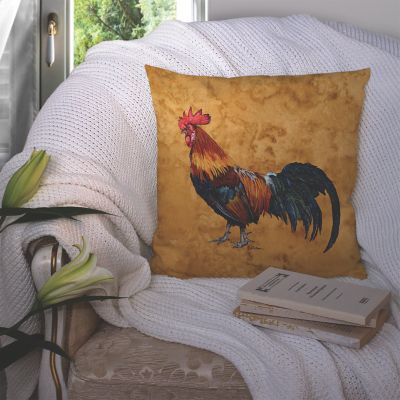 Caroline's Treasures Rooster Fabric Decorative Pillow, 14 x 14, Farm Animals Image 2