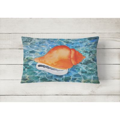 Caroline's Treasures Sea Shell Canvas Fabric Decorative Pillow, 12 x 16, Nautical Image 1