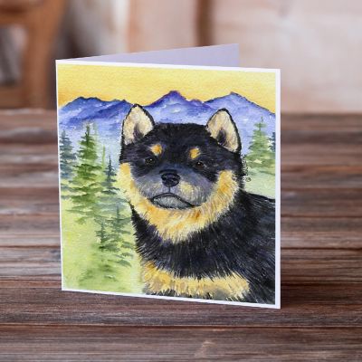 Caroline's Treasures Shiba Inu Greeting Cards and Envelopes Pack of 8, 7 x 5, Dogs Image 1