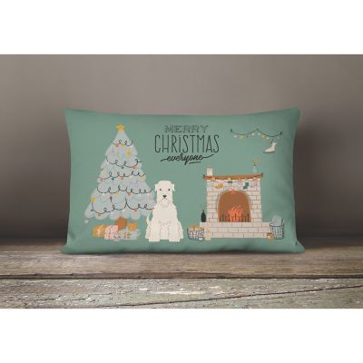 Caroline's Treasures Soft Coated Wheaten Terrier Christmas Everyone Canvas Fabric Decorative Pillow, 12 x 16, Dogs Image 3