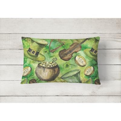 Caroline's Treasures, St Patrick's Day, Luck of the Irish Canvas Fabric Decorative Pillow, 12 x 16, Seasonal Image 1