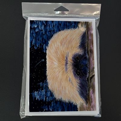 Caroline's Treasures Starry Night Pekingese Greeting Cards and Envelopes Pack of 8, 7 x 5, Dogs Image 2