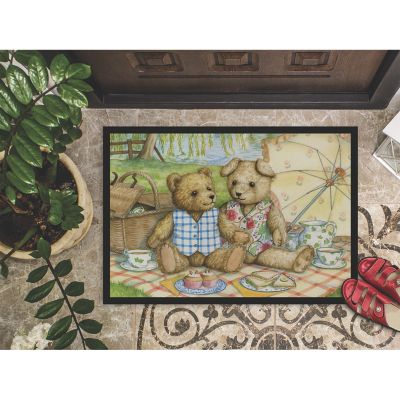 Caroline's Treasures Summertime Teddy Bears Picnic Indoor or Outdoor Mat 24x36, 36 x 24, Seasonal Image 2