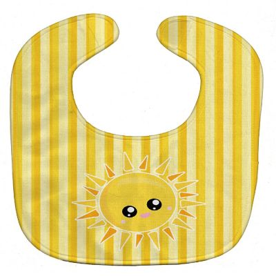 Caroline's Treasures Sunshine Sun Face on Stripes Baby Bib, 10 x 13, Image 1