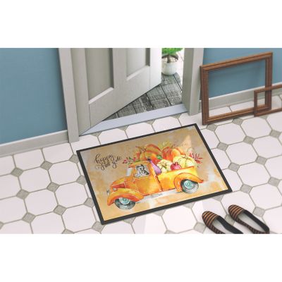 Caroline's Treasures Thanksgiving, Fall Harvest Catahoula Leopard Dog Indoor or Outdoor Mat 24x36, 36 x 24, Dogs Image 1