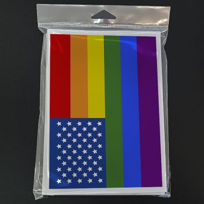 Caroline's Treasures USA Gay Pride Greeting Cards and Envelopes Pack of 8, 7 x 5, Pride Image 2