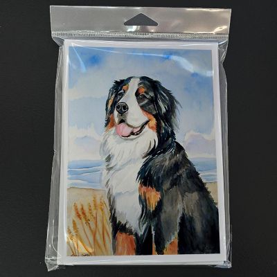 Caroline's Treasures Valentine's Day, Momma's Love Bernese Mountain Dog Greeting Cards and Envelopes Pack of 8, 7 x 5, Dogs Image 2