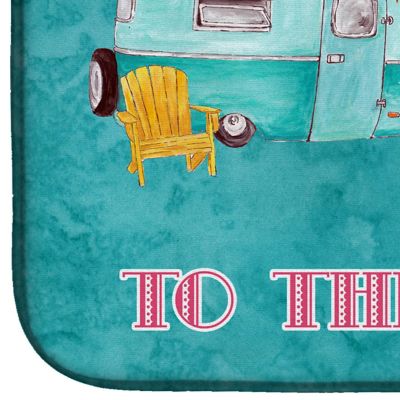 Caroline's Treasures Welcome to the Trailer Dish Drying Mat, 14 x 21, Camping Image 3