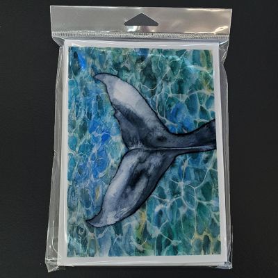Caroline's Treasures Whale Tail Greeting Cards and Envelopes Pack of 8, 7 x 5, Fish Image 2