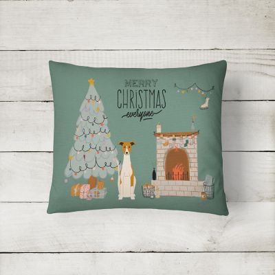 Caroline's Treasures Whippet Christmas Everyone Canvas Fabric Decorative Pillow, 12 x 16, Dogs Image 1