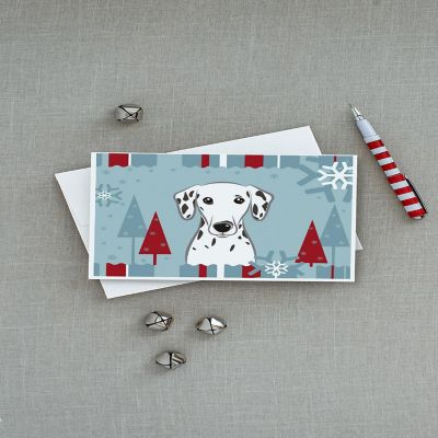 Caroline's Treasures Winter Holiday Dalmatian Greeting Cards and Envelopes Pack of 8, 7 x 5, Dogs Image 2