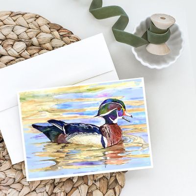 Caroline's Treasures Wood Duck Greeting Cards and Envelopes Pack of 8, 7 x 5, Birds Image 1
